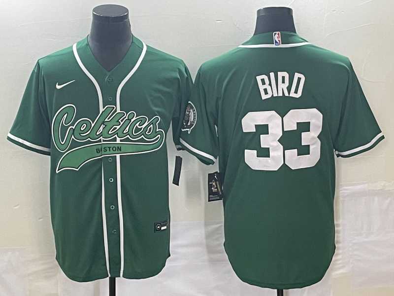 Men's Boston Celtics #33 Larry Bird Green With Patch Stitched Baseball Jersey,We sell and wholesale Men's Boston Celtics #33 Larry Bird Green With Patch Stitched Baseball Jersey on line form chian!