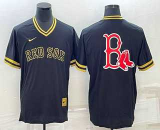Men's Boston Red Sox Big Logo Black Gold Nike Cooperstown Legend V Neck Jersey,We sell and wholesale Men's Boston Red Sox Big Logo Black Gold Nike Cooperstown Legend V Neck Jersey on line form chian!