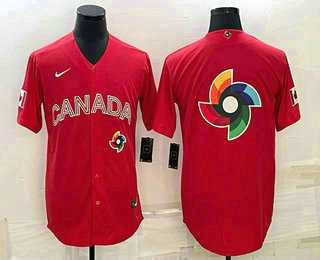 Men's Canada Baseball 2023 Red World Big Logo With Patch Classic Stitched Jersey,We sell and wholesale Men's Canada Baseball 2023 Red World Big Logo With Patch Classic Stitched Jersey on line form chian!