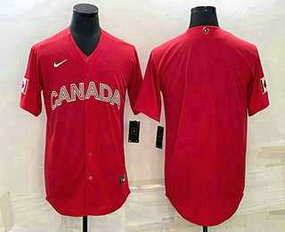 Men's Canada Baseball Blank 2023 Red World With Patch Classic Stitched Jerseys,We sell and wholesale Men's Canada Baseball Blank 2023 Red World With Patch Classic Stitched Jerseys on line form chian!
