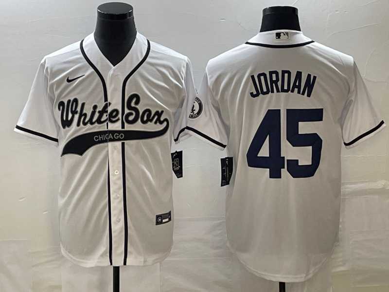 Men's Chicago White Sox #45 Michael Jordan White Cool Base Stitched Jersey,We sell and wholesale Men's Chicago White Sox #45 Michael Jordan White Cool Base Stitched Jersey on line form chian!