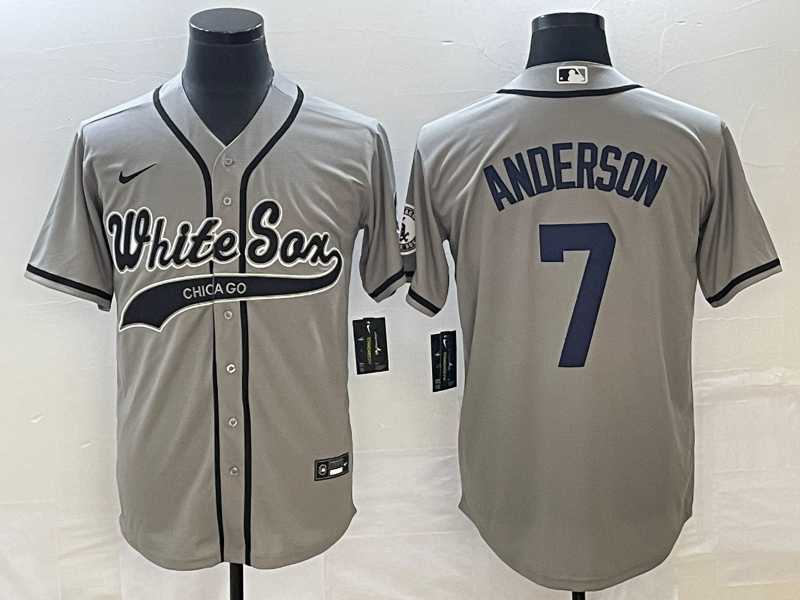 Men's Chicago White Sox #7 Tim Anderson Grey Cool Base Stitched Baseball Jersey,We sell and wholesale Men's Chicago White Sox #7 Tim Anderson Grey Cool Base Stitched Baseball Jersey on line form chian!
