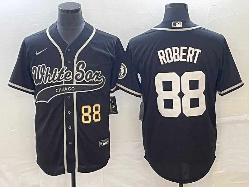 Men's Chicago White Sox #88 Luis Robert Number Black Cool Base Stitched Baseball Jersey,We sell and wholesale Men's Chicago White Sox #88 Luis Robert Number Black Cool Base Stitched Baseball Jersey on line form chian!