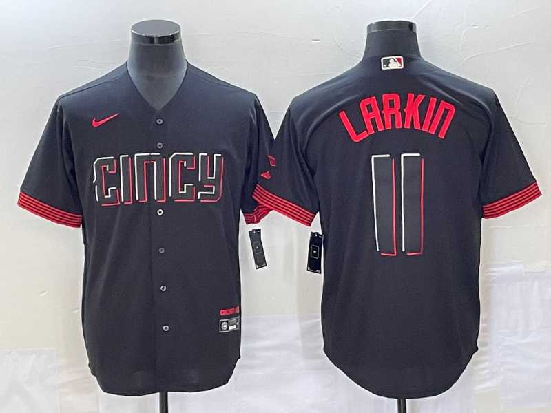 Men's Cincinnati Reds #11 Barry Larkin Black 2023 City Connect Cool Base Stitched Jerseys,We sell and wholesale Men's Cincinnati Reds #11 Barry Larkin Black 2023 City Connect Cool Base Stitched Jerseys on line form chian!