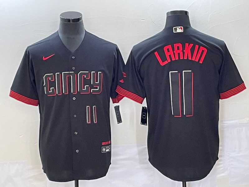 Men's Cincinnati Reds #11 Barry Larkin Number Black 2023 City Connect Cool Base Stitched Jerseys,We sell and wholesale Men's Cincinnati Reds #11 Barry Larkin Number Black 2023 City Connect Cool Base Stitched Jerseys on line form chian!
