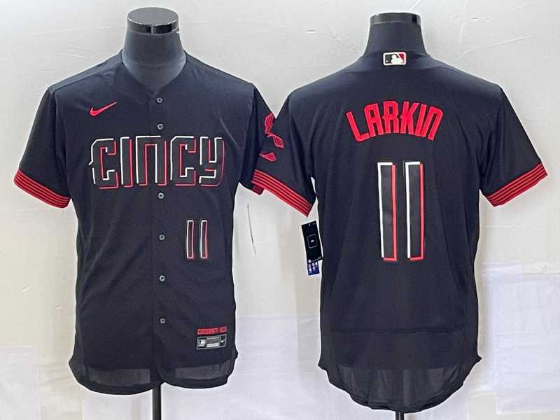 Men's Cincinnati Reds #11 Barry Larkin Number Black 2023 City Connect Flex Base Stitched Jersey,We sell and wholesale Men's Cincinnati Reds #11 Barry Larkin Number Black 2023 City Connect Flex Base Stitched Jersey on line form chian!