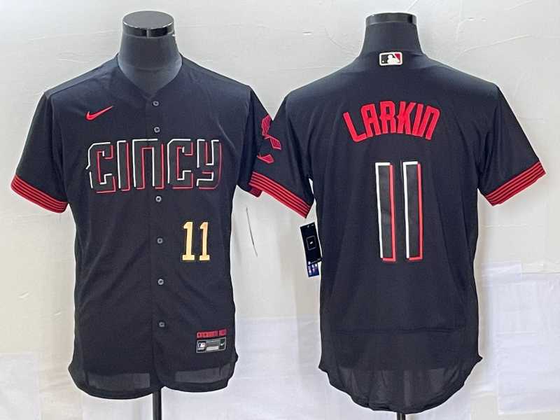 Men's Cincinnati Reds #11 Barry Larkin Number Black 2023 City Connect Flex Base Stitched Jerseys,We sell and wholesale Men's Cincinnati Reds #11 Barry Larkin Number Black 2023 City Connect Flex Base Stitched Jerseys on line form chian!