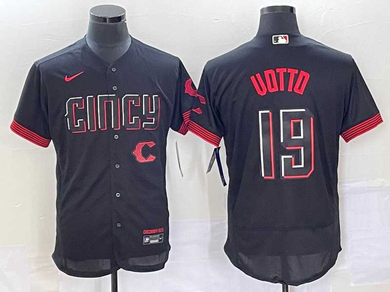 Men's Cincinnati Reds #19 Joey Votto Black 2023 City Connect Flex Base Stitched Jersey,We sell and wholesale Men's Cincinnati Reds #19 Joey Votto Black 2023 City Connect Flex Base Stitched Jersey on line form chian!