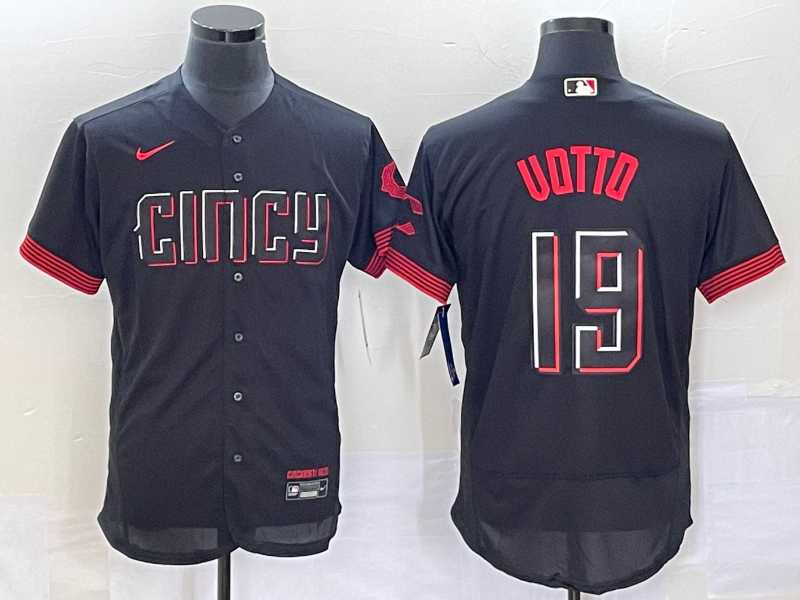 Men's Cincinnati Reds #19 Joey Votto Black 2023 City Connect Flex Base Stitched Jerseys,We sell and wholesale Men's Cincinnati Reds #19 Joey Votto Black 2023 City Connect Flex Base Stitched Jerseys on line form chian!