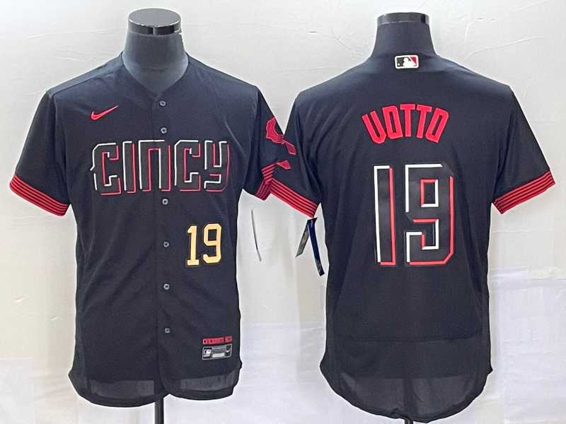 Men's Cincinnati Reds #19 Joey Votto Number Black 2023 City Connect Flex Base Stitched Jersey,We sell and wholesale Men's Cincinnati Reds #19 Joey Votto Number Black 2023 City Connect Flex Base Stitched Jersey on line form chian!