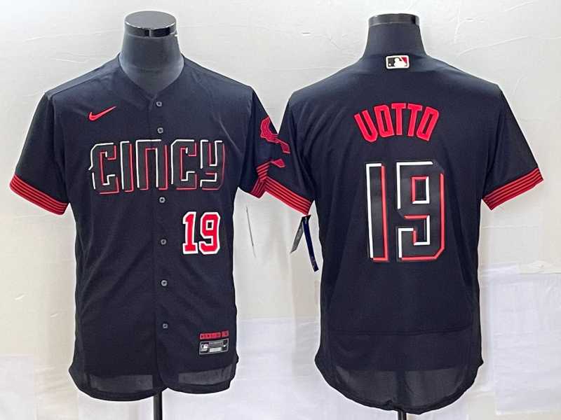 Men's Cincinnati Reds #19 Joey Votto Number Black 2023 City Connect Flex Base Stitched Jerseys,We sell and wholesale Men's Cincinnati Reds #19 Joey Votto Number Black 2023 City Connect Flex Base Stitched Jerseys on line form chian!