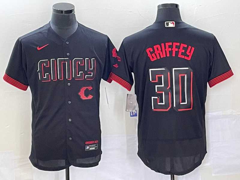 Men's Cincinnati Reds #30 Ken Griffey Jr Black 2023 City Connect Flex Base Stitched Jerseys,We sell and wholesale Men's Cincinnati Reds #30 Ken Griffey Jr Black 2023 City Connect Flex Base Stitched Jerseys on line form chian!