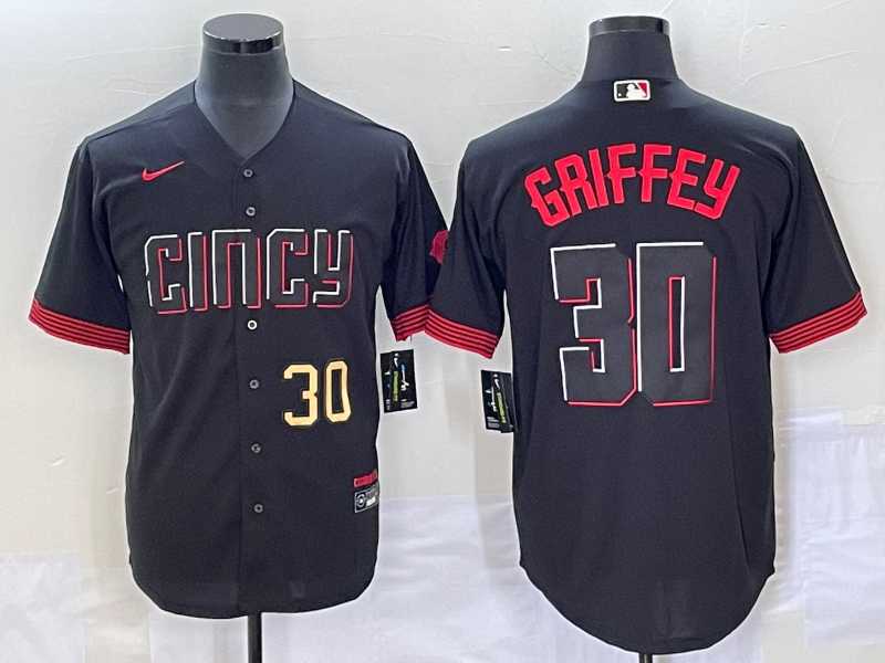 Men's Cincinnati Reds #30 Ken Griffey Jr Number Black 2023 City Connect Cool Base Stitched Jersey,We sell and wholesale Men's Cincinnati Reds #30 Ken Griffey Jr Number Black 2023 City Connect Cool Base Stitched Jersey on line form chian!