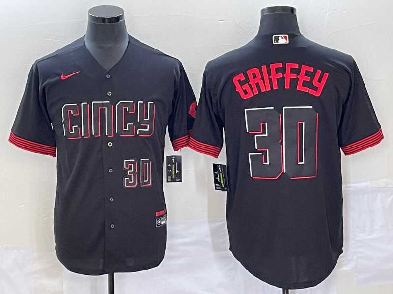 Men's Cincinnati Reds #30 Ken Griffey Jr Number Black 2023 City Connect Cool Base Stitched MLB Jersey,We sell and wholesale Men's Cincinnati Reds #30 Ken Griffey Jr Number Black 2023 City Connect Cool Base Stitched MLB Jersey on line form chian!