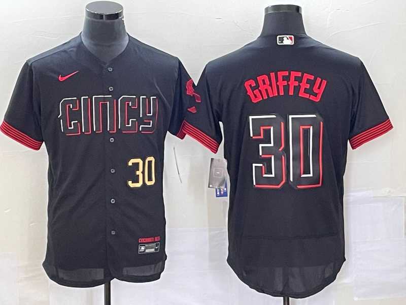 Men's Cincinnati Reds #30 Ken Griffey Jr Number Black 2023 City Connect Flex Base Stitched Jersey,We sell and wholesale Men's Cincinnati Reds #30 Ken Griffey Jr Number Black 2023 City Connect Flex Base Stitched Jersey on line form chian!