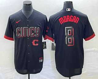 Men's Cincinnati Reds #8 Joe Morgan Black 2023 City Connect Cool Base Stitched Jersey,We sell and wholesale Men's Cincinnati Reds #8 Joe Morgan Black 2023 City Connect Cool Base Stitched Jersey on line form chian!