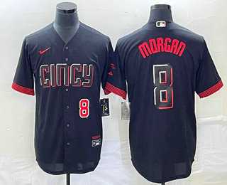 Men's Cincinnati Reds #8 Joe Morgan Number Black 2023 City Connect Cool Base Stitched Jersey,We sell and wholesale Men's Cincinnati Reds #8 Joe Morgan Number Black 2023 City Connect Cool Base Stitched Jersey on line form chian!