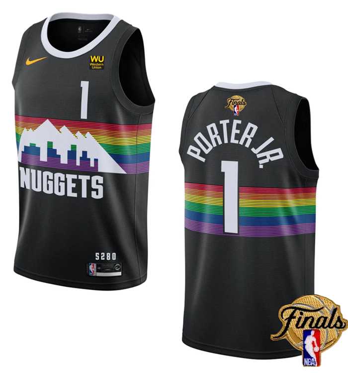Men's Denver Nuggets #1 Michael Porter Jr. Black 2023 Finals City Edition Stitched Basketball Jersey Dzhi,We sell and wholesale Men's Denver Nuggets #1 Michael Porter Jr. Black 2023 Finals City Edition Stitched Basketball Jersey Dzhi on line form chian!