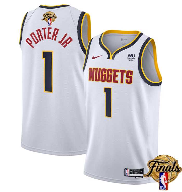 Men's Denver Nuggets #1 Michael Porter Jr. White 2023 Finals Association Edition Stitched Basketball Jersey Dzhi,We sell and wholesale Men's Denver Nuggets #1 Michael Porter Jr. White 2023 Finals Association Edition Stitched Basketball Jersey Dzhi on line form chian!