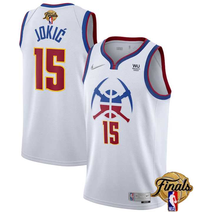 Men's Denver Nuggets #15 Nikola Jokic White 2023 Finals Earned Edition Stitched Basketball Jersey Dzhi,We sell and wholesale Men's Denver Nuggets #15 Nikola Jokic White 2023 Finals Earned Edition Stitched Basketball Jersey Dzhi on line form chian!