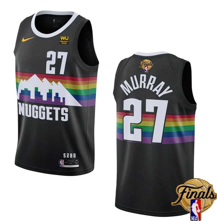 Men's Denver Nuggets #27 Jamal Murray Black 2023 Finals City Edition Stitched Basketball Jersey Dzhi,We sell and wholesale Men's Denver Nuggets #27 Jamal Murray Black 2023 Finals City Edition Stitched Basketball Jersey Dzhi on line form chian!