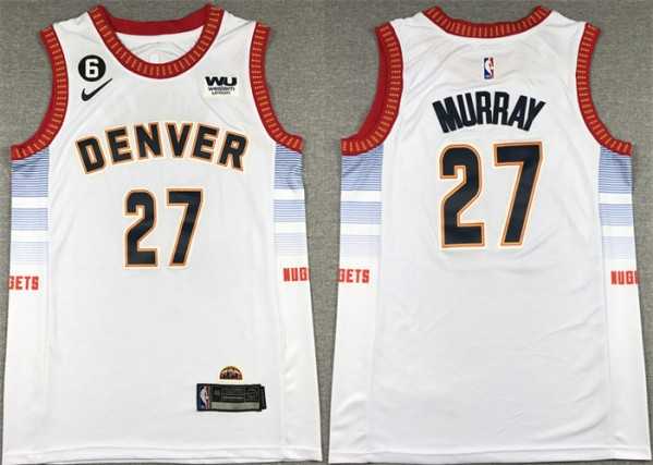 Men's Denver Nuggets #27 Jamal Murray Silver 2022-23 City Edition With NO.6 Patch Stitched Jersey,We sell and wholesale Men's Denver Nuggets #27 Jamal Murray Silver 2022-23 City Edition With NO.6 Patch Stitched Jersey on line form chian!