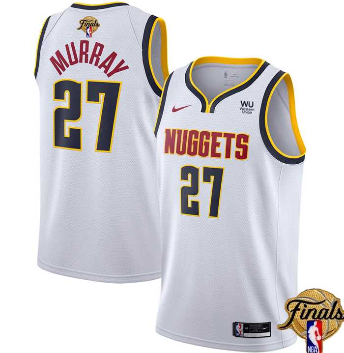 Men's Denver Nuggets #27 Jamal Murray White 2023 Finals Association Edition Stitched Basketball Jersey Dzhi,We sell and wholesale Men's Denver Nuggets #27 Jamal Murray White 2023 Finals Association Edition Stitched Basketball Jersey Dzhi on line form chian!