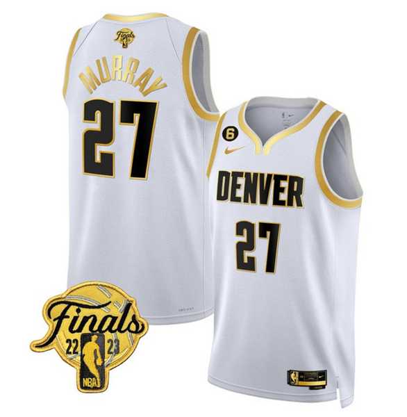 Men's Denver Nuggets #27 Jamal Murray White 2023 Finals Collection With NO.6 Patch Stitched Basketball Jersey Dzhi,We sell and wholesale Men's Denver Nuggets #27 Jamal Murray White 2023 Finals Collection With NO.6 Patch Stitched Basketball Jersey Dzhi on line form chian!