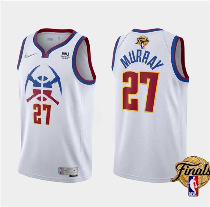 Men's Denver Nuggets #27 Jamal Murray White 2023 Finals Earned Edition Stitched Basketball Jersey Dzhi,We sell and wholesale Men's Denver Nuggets #27 Jamal Murray White 2023 Finals Earned Edition Stitched Basketball Jersey Dzhi on line form chian!