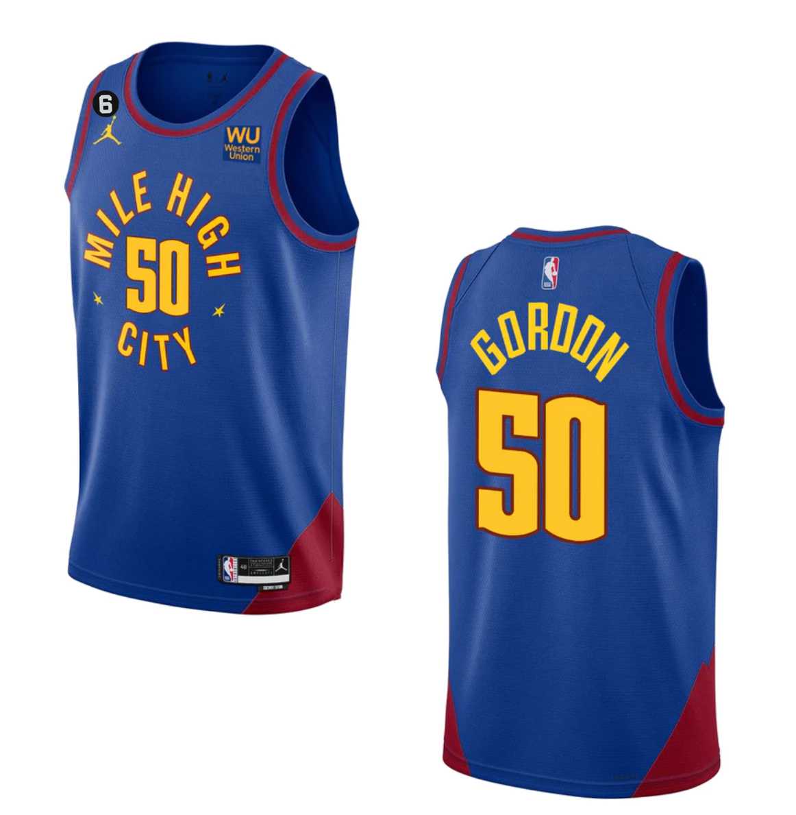 Men's Denver Nuggets #50 Aaron Gordon Blue 2022-23 Statement Edition With NO.6 Patch Stitched Jersey Dzhi,We sell and wholesale Men's Denver Nuggets #50 Aaron Gordon Blue 2022-23 Statement Edition With NO.6 Patch Stitched Jersey Dzhi on line form chian!