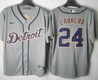 Men's Detroit Tigers #24 Miguel Cabrera Grey Stitched Cool Base Nike Jersey,We sell and wholesale Men's Detroit Tigers #24 Miguel Cabrera Grey Stitched Cool Base Nike Jersey on line form chian!