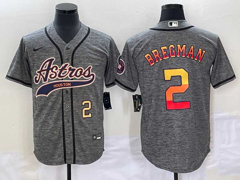 Men's Houston Astros #2 Alex Bregman Number Grey Gridiron Cool Base Stitched Baseball Jersey,We sell and wholesale Men's Houston Astros #2 Alex Bregman Number Grey Gridiron Cool Base Stitched Baseball Jersey on line form chian!