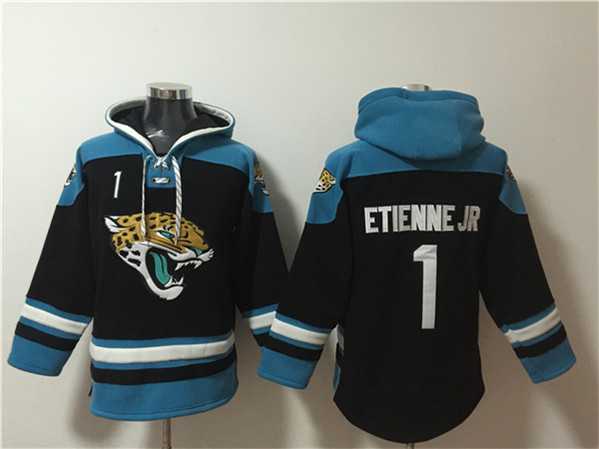 Men's Jacksonville Jaguars #1 Travis Etienne Jr. Black Ageless Must-Have Lace-Up Pullover Hoodie,We sell and wholesale Men's Jacksonville Jaguars #1 Travis Etienne Jr. Black Ageless Must-Have Lace-Up Pullover Hoodie on line form chian!