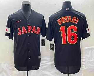 Men's Japan Baseball #16 Shohei Ohtani 2023 Black World Classic Stitched Jersey,We sell and wholesale Men's Japan Baseball #16 Shohei Ohtani 2023 Black World Classic Stitched Jersey on line form chian!