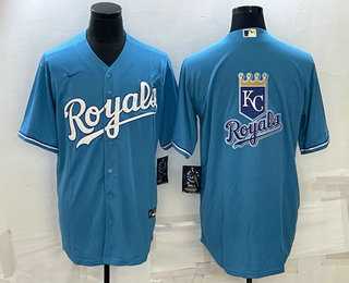 Men's Kansas City Royals Big Logo Blue Stitched MLB Cool Base Nike Jerseys,We sell and wholesale Men's Kansas City Royals Big Logo Blue Stitched MLB Cool Base Nike Jerseys on line form chian!