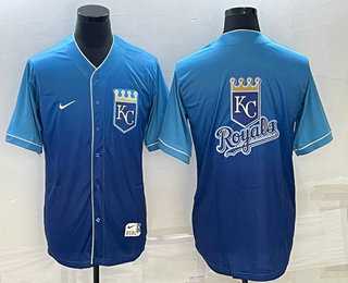 Men's Kansas City Royals Big Logo Nike Blue Fade Stitched Jerseys,We sell and wholesale Men's Kansas City Royals Big Logo Nike Blue Fade Stitched Jerseys on line form chian!