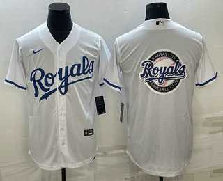 Men's Kansas City Royals Big Logo White Stitched MLB Cool Base Nike Jersey,We sell and wholesale Men's Kansas City Royals Big Logo White Stitched MLB Cool Base Nike Jersey on line form chian!