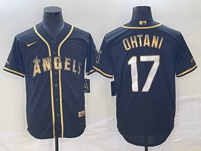Men's Los Angeles Angels #17 Shohei Ohtani Black Gold Stitched MLB Cool Base Nike Jersey,We sell and wholesale Men's Los Angeles Angels #17 Shohei Ohtani Black Gold Stitched MLB Cool Base Nike Jersey on line form chian!