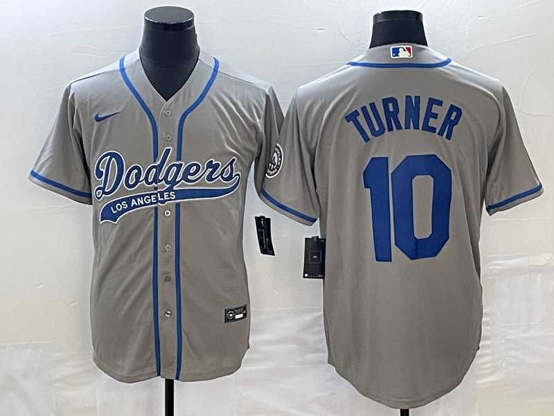 Men's Los Angeles Dodgers #10 Justin Turner Grey With Patch Cool Base Stitched Jersey,We sell and wholesale Men's Los Angeles Dodgers #10 Justin Turner Grey With Patch Cool Base Stitched Jersey on line form chian!