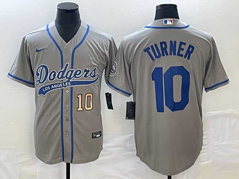 Men's Los Angeles Dodgers #10 Justin Turner Number Grey With Patch Cool Base Stitched Baseball Jersey,We sell and wholesale Men's Los Angeles Dodgers #10 Justin Turner Number Grey With Patch Cool Base Stitched Baseball Jersey on line form chian!