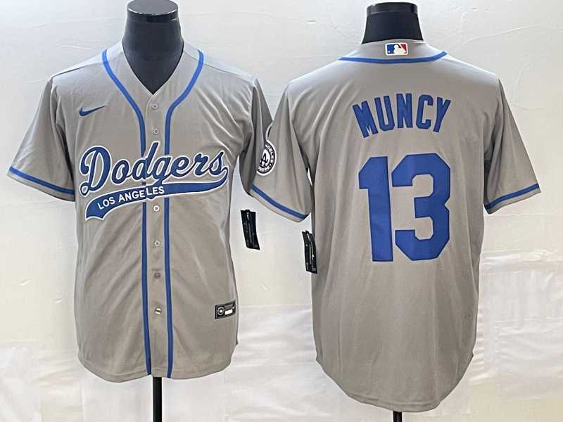 Men's Los Angeles Dodgers #13 Max Muncy Grey With Patch Cool Base Stitched Baseball Jersey,We sell and wholesale Men's Los Angeles Dodgers #13 Max Muncy Grey With Patch Cool Base Stitched Baseball Jersey on line form chian!