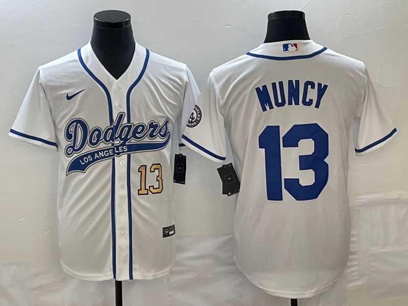 Men's Los Angeles Dodgers #13 Max Muncy Number White With Patch Cool Base Stitched Baseball Jersey,We sell and wholesale Men's Los Angeles Dodgers #13 Max Muncy Number White With Patch Cool Base Stitched Baseball Jersey on line form chian!