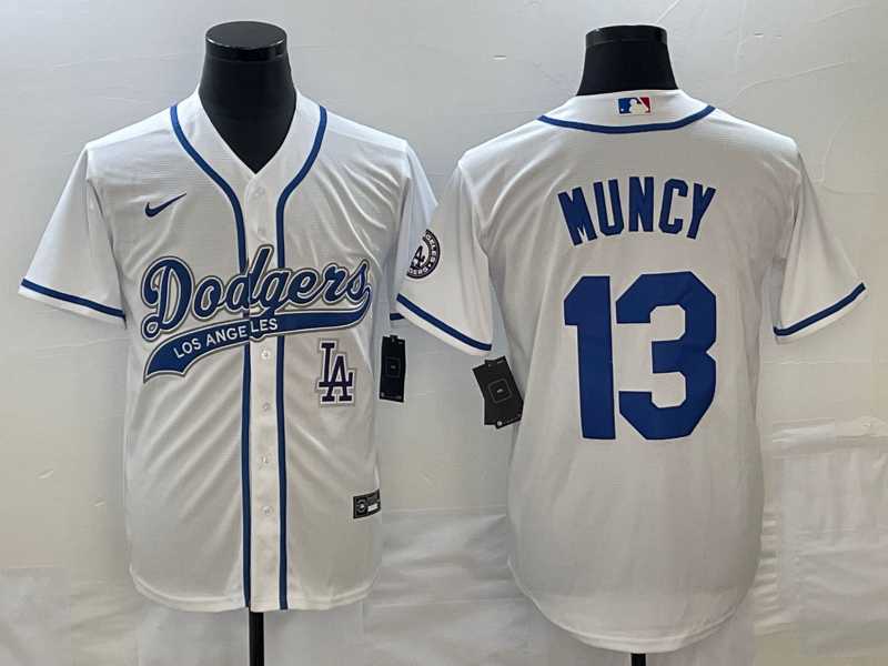 Men's Los Angeles Dodgers #13 Max Muncy White With Patch Cool Base Stitched Baseball Jersey,We sell and wholesale Men's Los Angeles Dodgers #13 Max Muncy White With Patch Cool Base Stitched Baseball Jersey on line form chian!