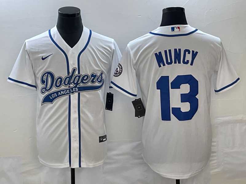 Men's Los Angeles Dodgers #13 Max Muncy White With Patch Cool Base Stitched Jersey,We sell and wholesale Men's Los Angeles Dodgers #13 Max Muncy White With Patch Cool Base Stitched Jersey on line form chian!