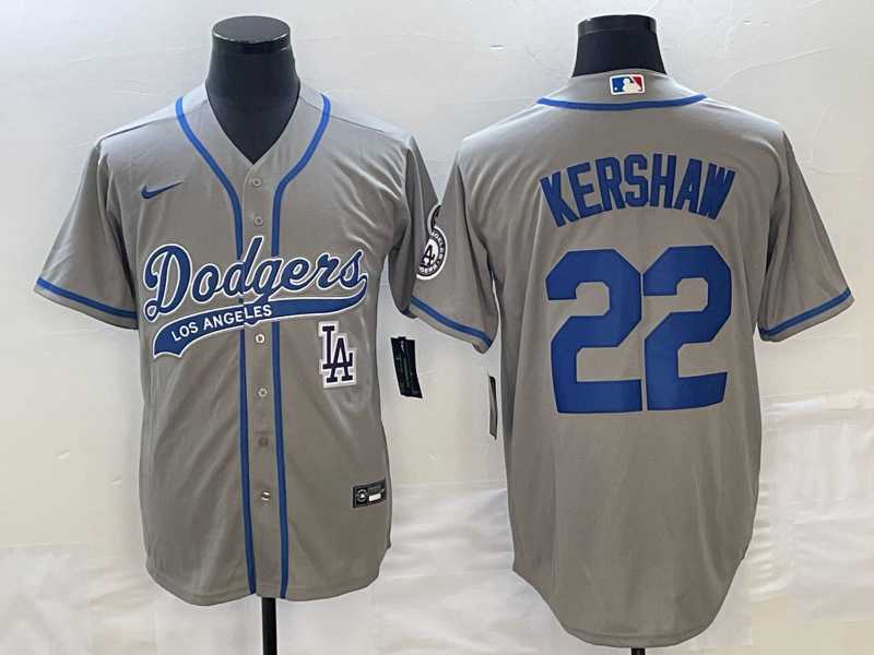 Men's Los Angeles Dodgers #22 Clayton Kershaw Grey Cool Base Stitched Jersey,We sell and wholesale Men's Los Angeles Dodgers #22 Clayton Kershaw Grey Cool Base Stitched Jersey on line form chian!