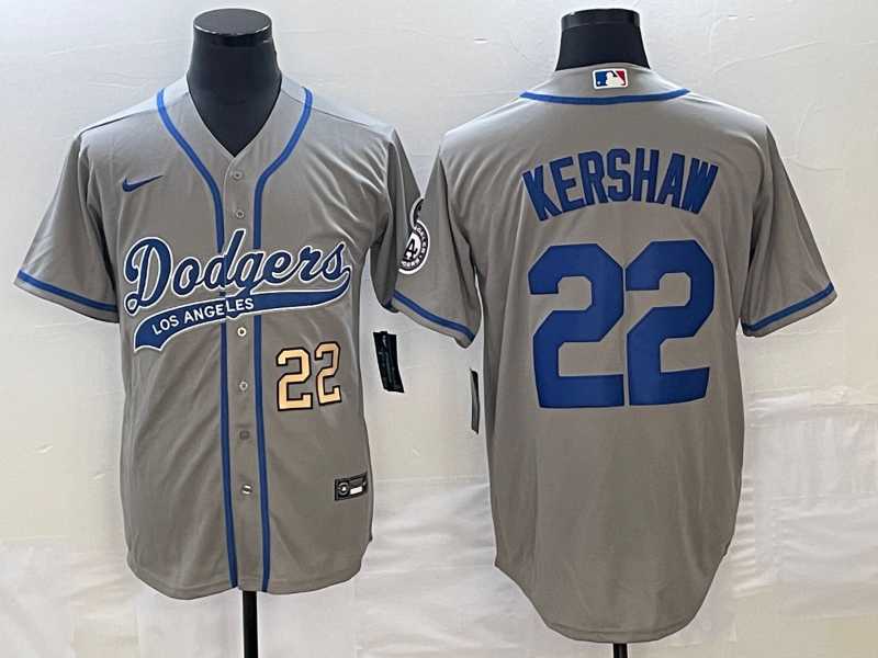 Men's Los Angeles Dodgers #22 Clayton Kershaw Number Grey Cool Base Stitched Baseball Jersey,We sell and wholesale Men's Los Angeles Dodgers #22 Clayton Kershaw Number Grey Cool Base Stitched Baseball Jersey on line form chian!