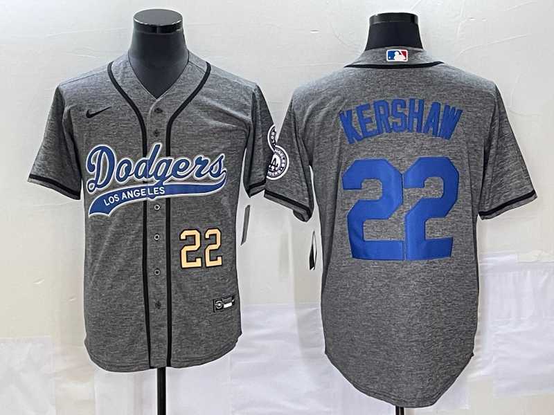 Men's Los Angeles Dodgers #22 Clayton Kershaw Number Grey Gridiron Cool Base Stitched Baseball Jersey,We sell and wholesale Men's Los Angeles Dodgers #22 Clayton Kershaw Number Grey Gridiron Cool Base Stitched Baseball Jersey on line form chian!