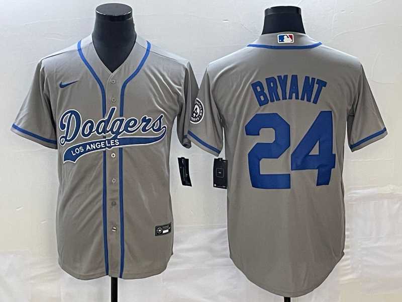 Men's Los Angeles Dodgers #24 Kobe Bryant Grey With Patch Cool Base Stitched Jersey,We sell and wholesale Men's Los Angeles Dodgers #24 Kobe Bryant Grey With Patch Cool Base Stitched Jersey on line form chian!