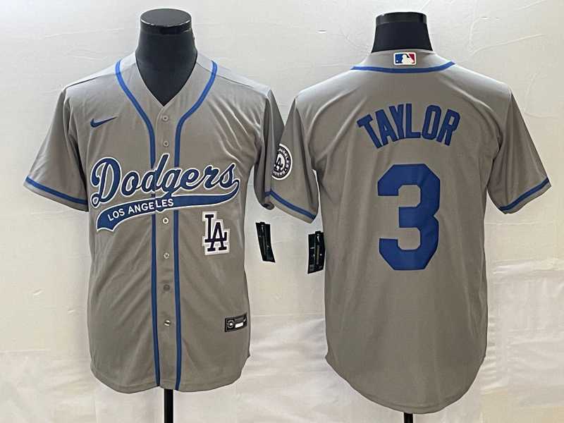 Men's Los Angeles Dodgers #3 Chris Taylor Grey With Patch Cool Base Stitched Baseball Jersey,We sell and wholesale Men's Los Angeles Dodgers #3 Chris Taylor Grey With Patch Cool Base Stitched Baseball Jersey on line form chian!