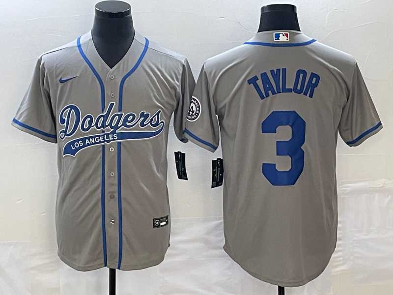 Men's Los Angeles Dodgers #3 Chris Taylor Grey With Patch Cool Base Stitched Jersey,We sell and wholesale Men's Los Angeles Dodgers #3 Chris Taylor Grey With Patch Cool Base Stitched Jersey on line form chian!